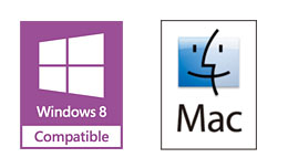 Windows 8 and Windows 7 compatible Mac compatible