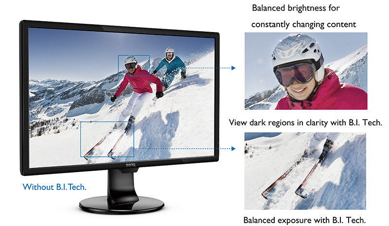 Benq GL2460-B Monitor | Stylish Monitor with Eye-care Technology | HD 1080p