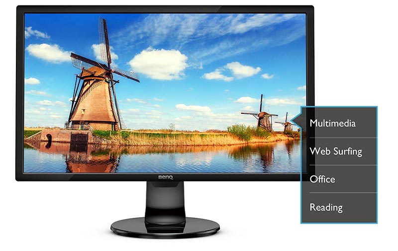 Benq GL2460-B Monitor, Stylish Monitor with Eye-care Technology, HD 1080p