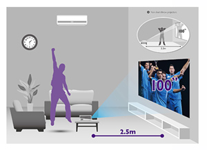 HT1085ST Superior Short-throw Projection with 100" of Big-Screen Enjoyment at less than 5ft