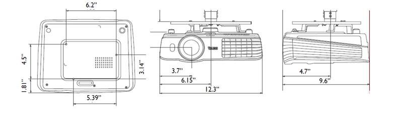 MS504 Ceiling Mount Chart